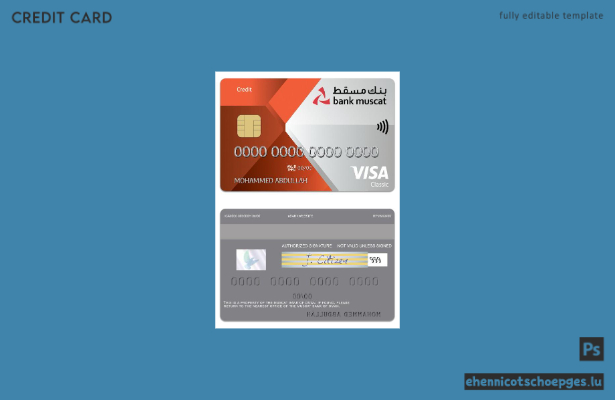 Beispielvorschau der Oman Muscat Bank Visa Classic Kreditkarte